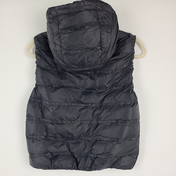 NEW Zara Womans Vest Jacket Water Repellent Size 9-10 Black Hooded NWT - Picture 4 of 8